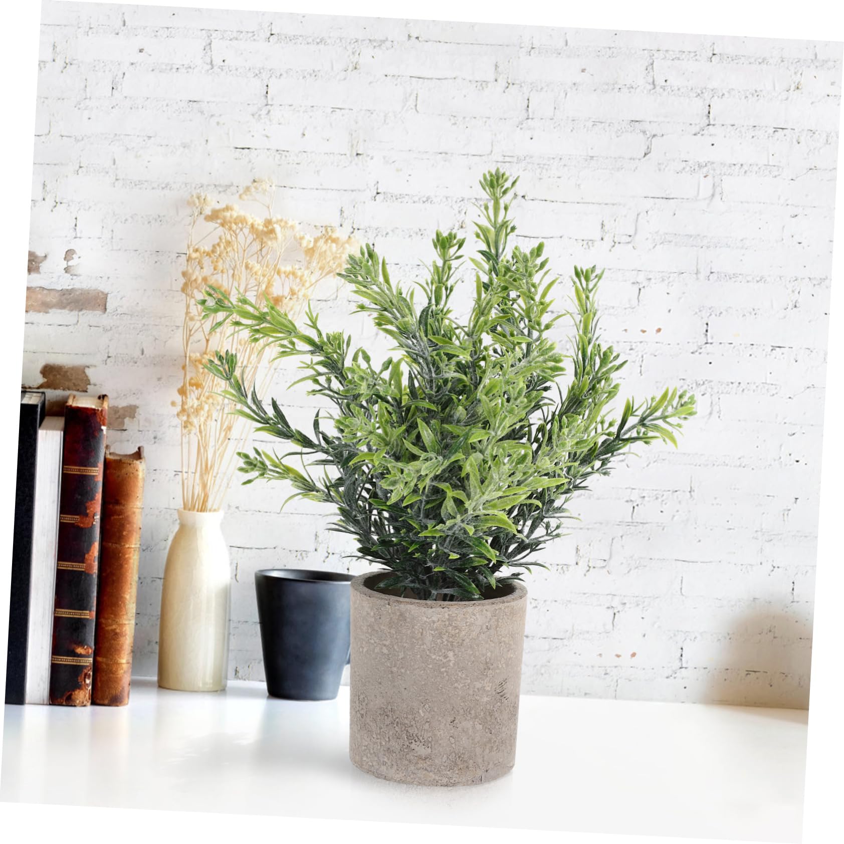 TOPBATHY Piante Di Bonsai Di Eucalipto Finto Realistiche in Vaso Ornamenti Bonsai Simulati Decorazioni Facili