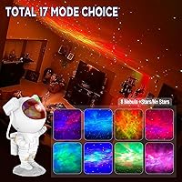 Vista 33 de Proyector de estrellas de astronauta, luz de galaxia, proyector de 360° Space Man Buddy Proyector de cielo LED luz nocturna espacial luz espacial