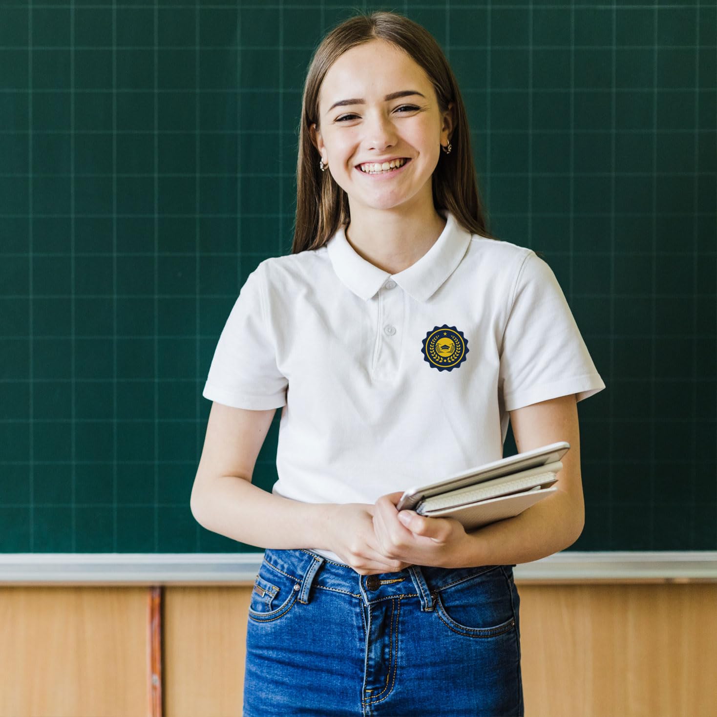 Polo per Bambini Personalizzata con Foto, Logo o Testo – Polo Classica con Bottoni, Maglia Uniforme Scolastica per Ragazzi e Ragazze, Disponibile Anche Senza Stampa