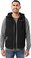 Wrangler Riggs Workwear Men's Hooded Duck Work Vest - Water-Repellent Cotton, Quilted Lining, Durable Pockets for Tough Jobs