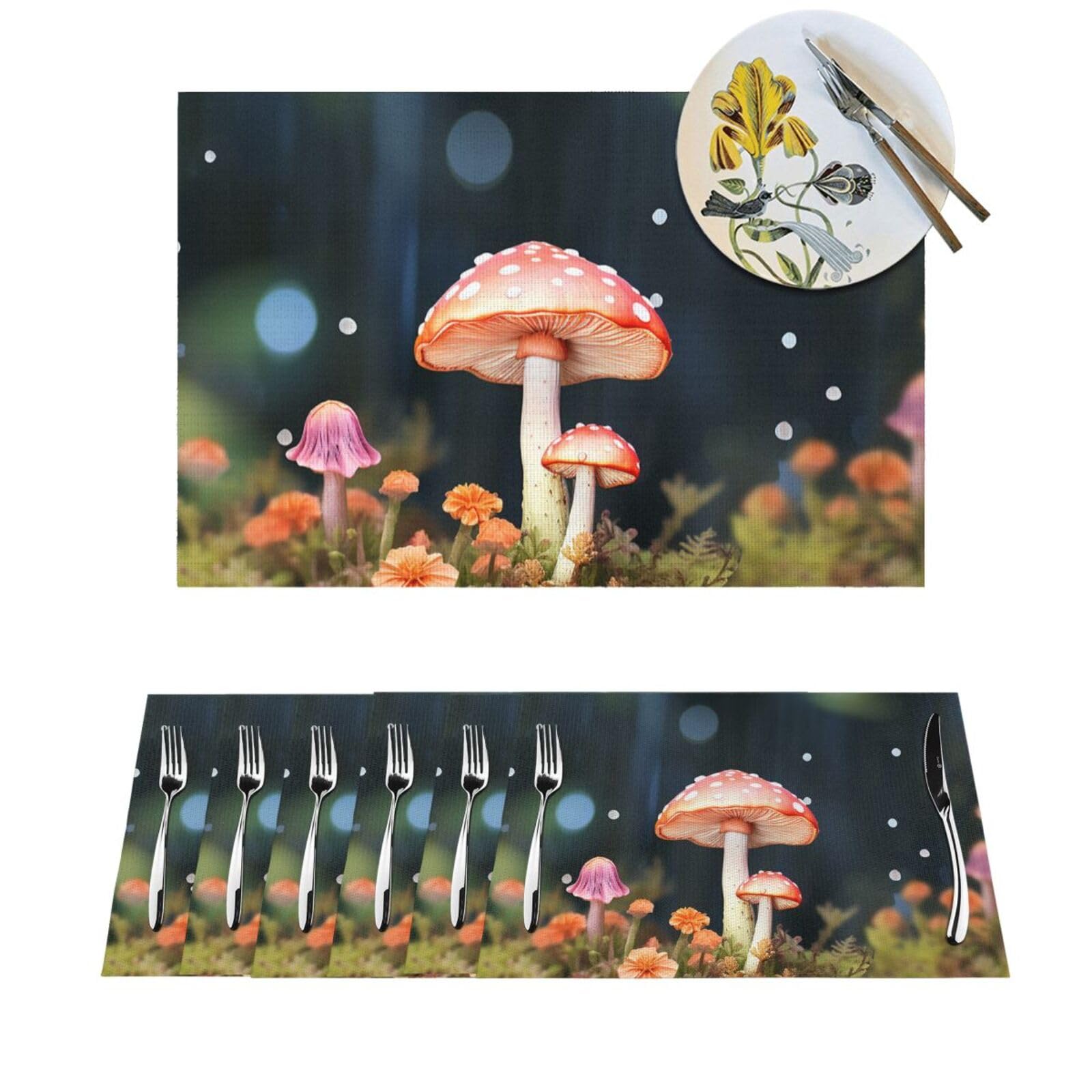 Sets de table résistants à la chaleur en PVC tissé pour salle à manger élégante