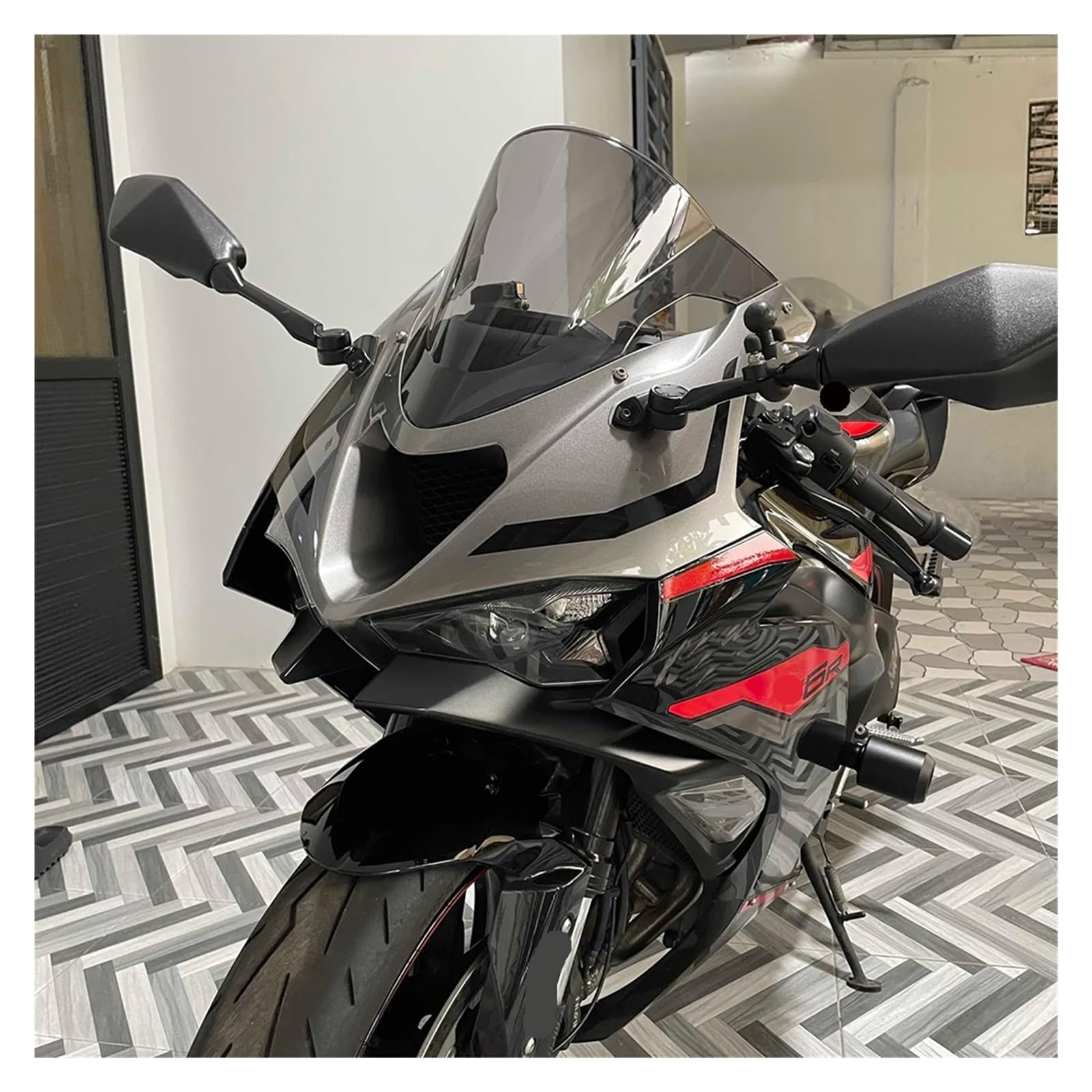 Motociclo Parabrezza Per N&inja ZX-6R Zx6r ZX6R 2024 2025 2026 Parabrezza Per Moto Deflettori Protezione A Doppio Scudo