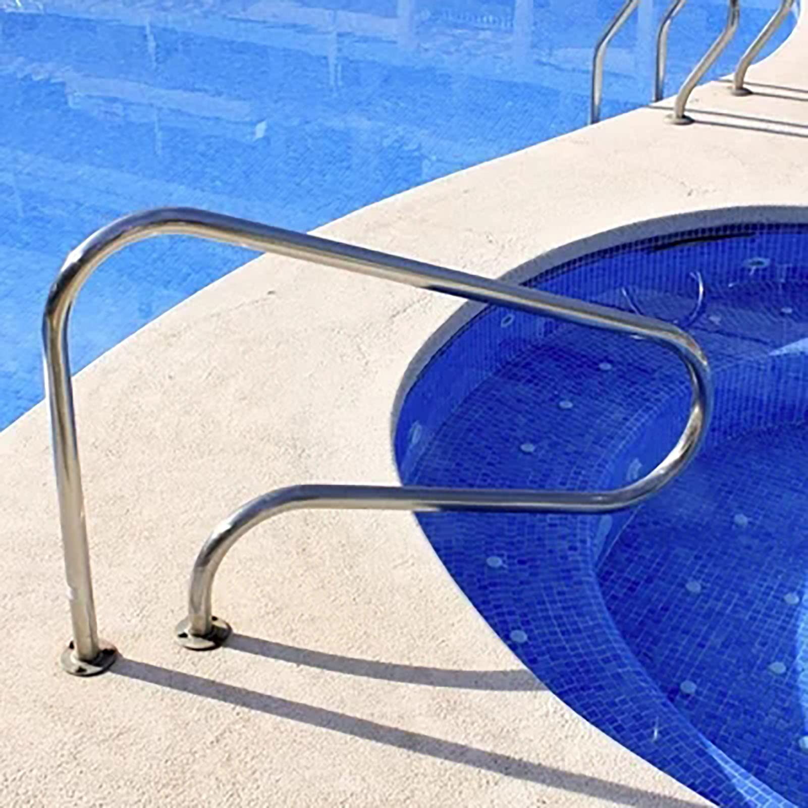 KLZUOPT Swimming Pool Safety Hand Rail Swimming Pool Safety Hand Rail Swimming Pool Rail, 80 * 80cm Pool Railing for Inground Pool 304 Stainless Steel Pool Handrail Rustproof Pool Safety Handrails