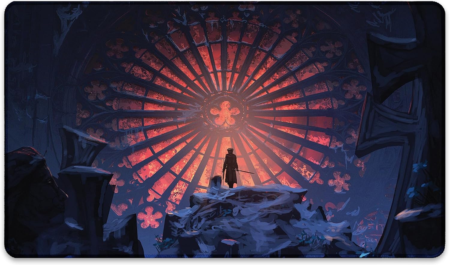Ave Maria (Stitched) - MTG Playmat by Anato Finnstark, Bloodborne - Compatible with Magic The Gathering Playmat - Play MTG, YuGiOh, TCG - Original Play Mat Art Designs & Accessories