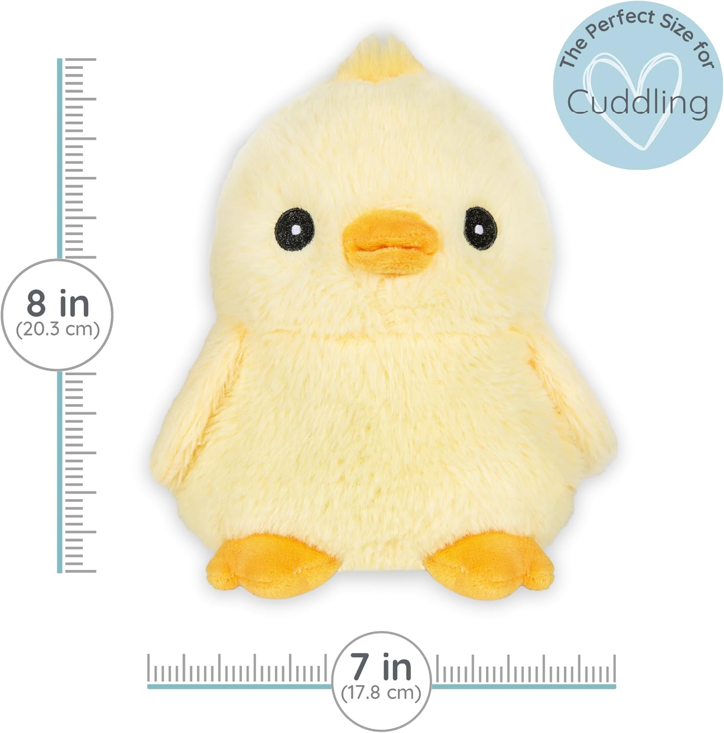 Cheerful Chick Microwavable Easter Stuffed Animal, Weighted Heatable and Coolable Lavender Scented Plush for Kids and Adults, 1.5 lb, Warm Pals