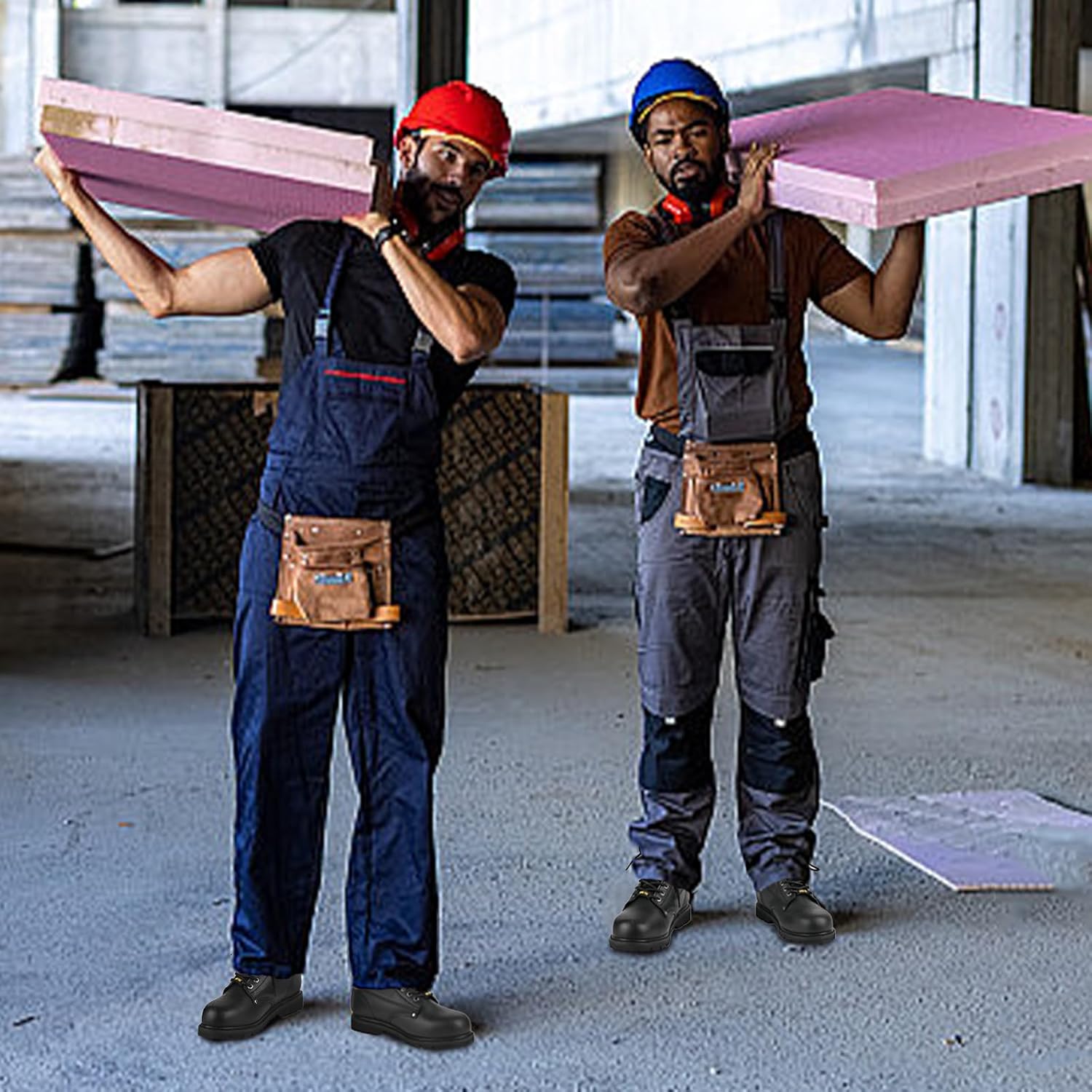 Work Boots for Men, Steel Toe, Leather, Oil, Slip and Heat Resistant Heavy Duty Wide Industrial & Construction Safety Boots, US 7-17 M & W - Image 6