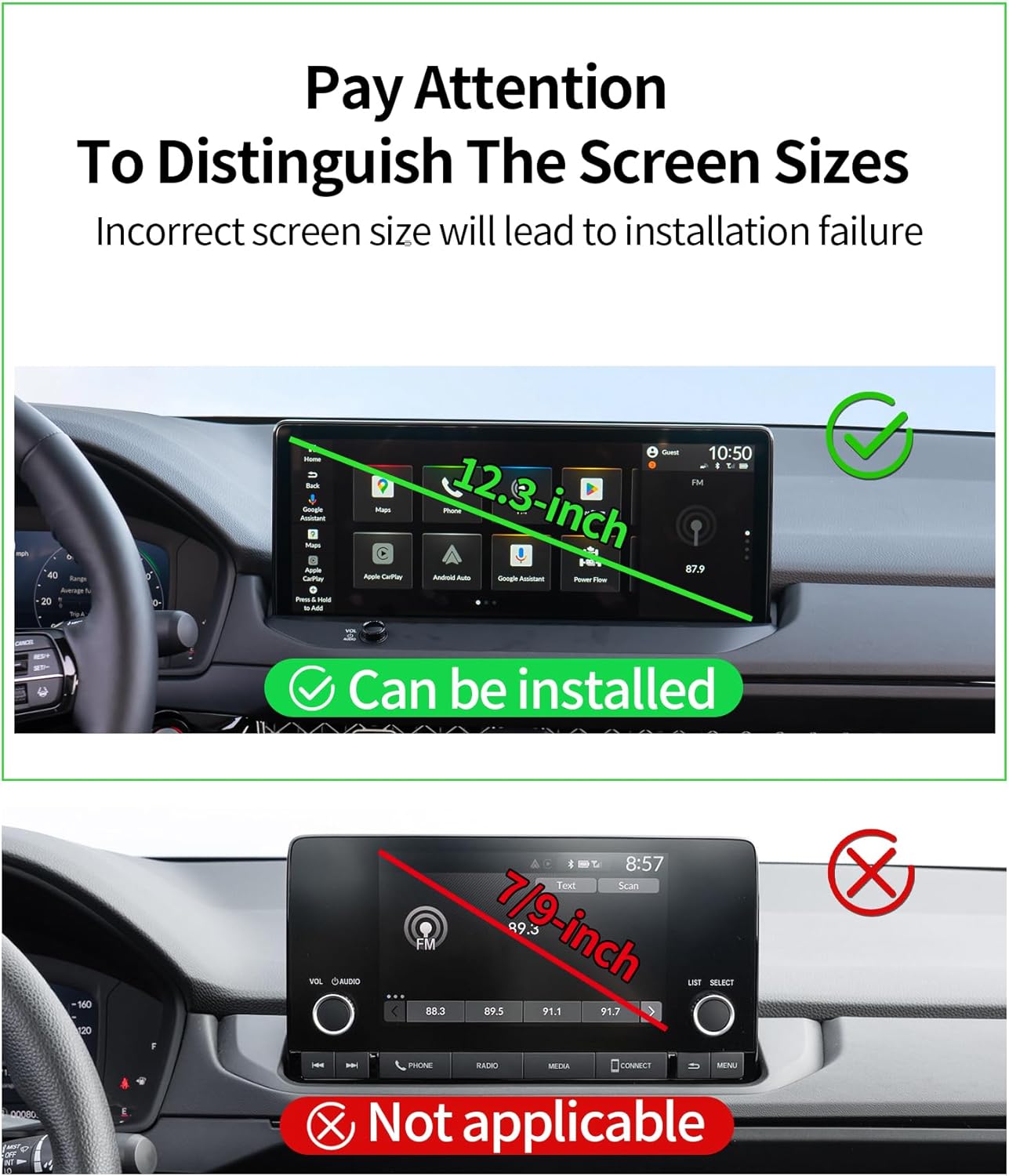 MaserWeller Car Phone Holder for Honda Accord 2023-2026 Accessories 12.3-Inch Screen Fixed Clip, 360° Rotation Phone Mount Compatible with MagSafe, Cell Phone Holder that Does Not Affect Air Vent