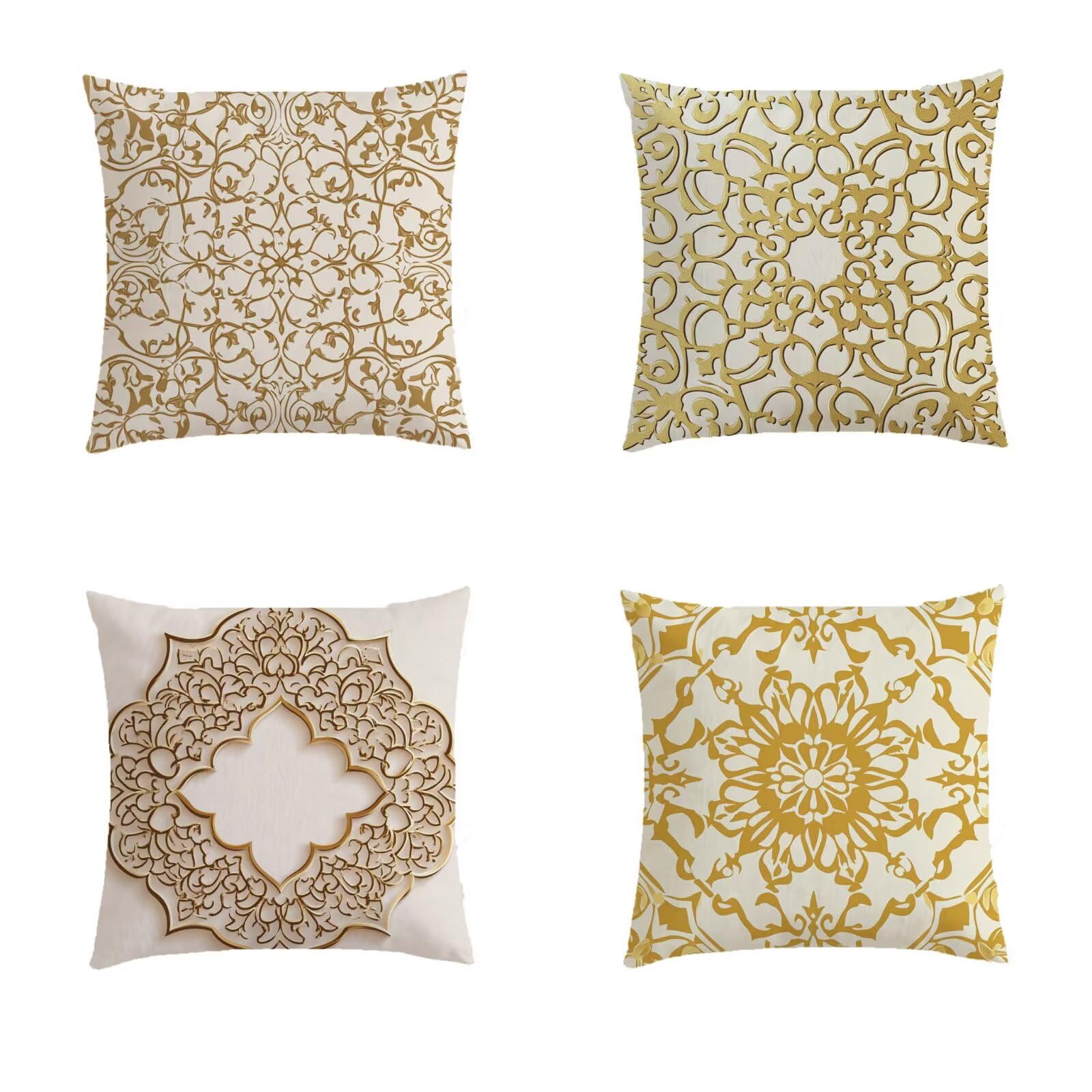 Housse coussin 70x70cm impermeable creme anti tache pour salon de jardin