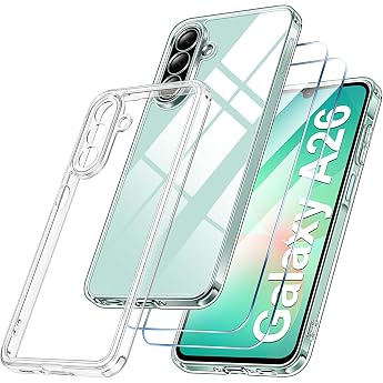 Qasyfanc Clear Mobile Phone Case for Samsung Galaxy A26 5G Case Transparent