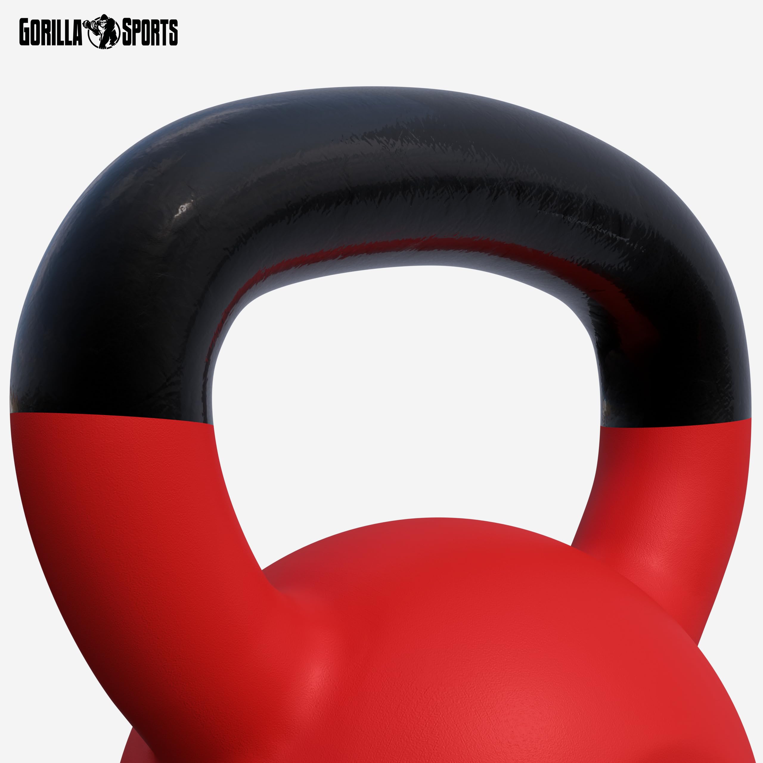 GORILLA SPORTS® Kettlebell - Singolo/Set, 2-32kg, Impugnatura Ergonomica, in Ghisa, Rivestimento in Vinile - Peso Sfera, Manubri, Pesi con Maniglia, Allenamento di Forza, Palestra, Casa, Fitness