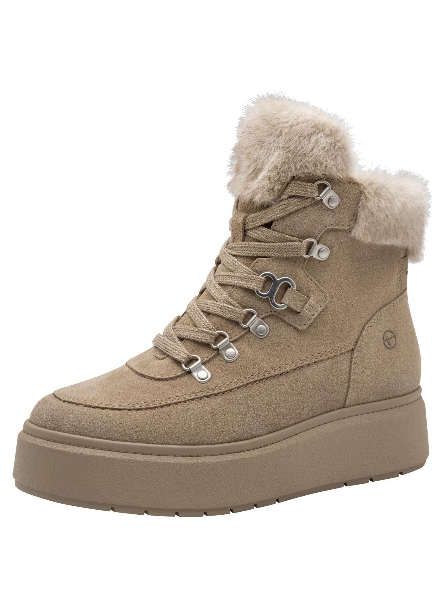 Tamaris Dames WL Lace Boot 1-26291-45 sneeuwlaarzen, zwart, 41 EU, zwart, 41 EU