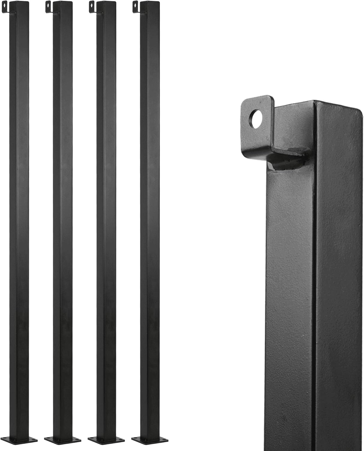 NatureIn String Light Poles (4 Pack) Outdoor Metal Posts for Hanging