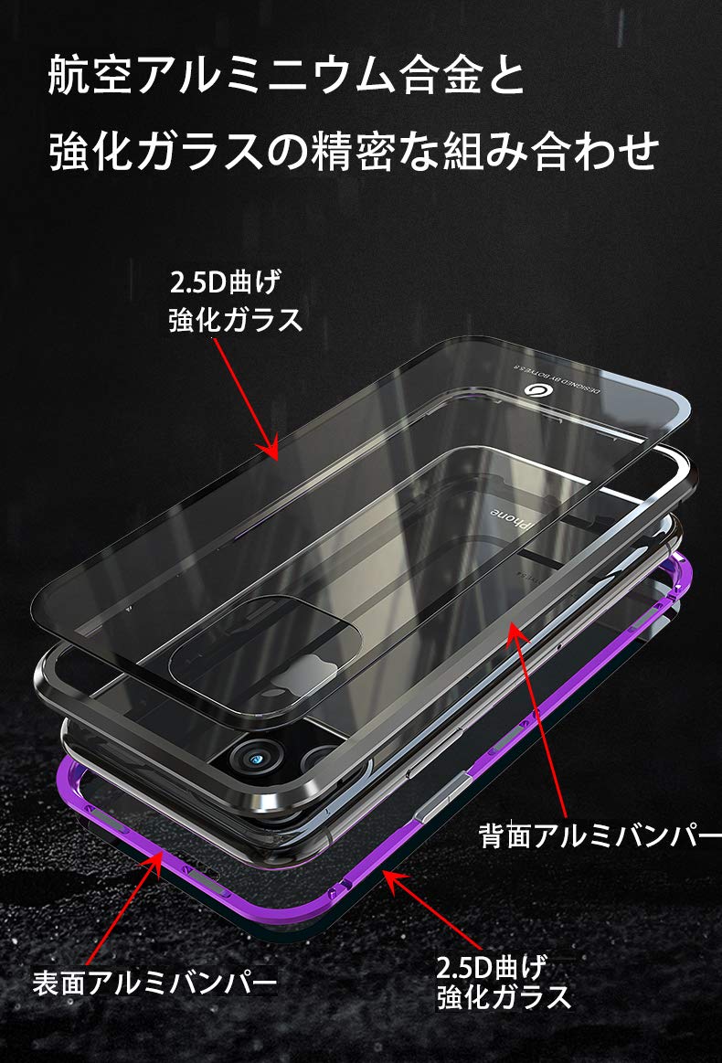 Amazon.co.jp: JCGOOD iPhone 12 Mini ケース 360°全面保護 前後透明 