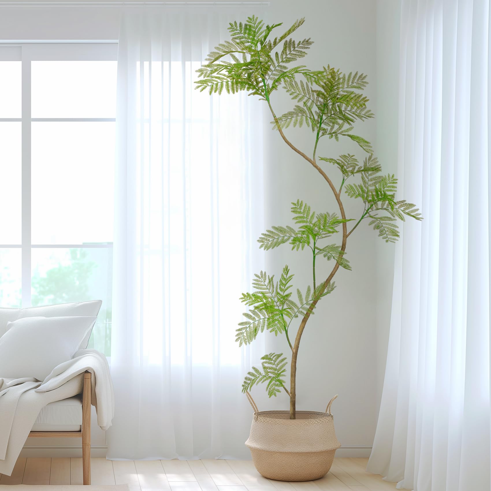 7.9ft Artificial Tree Indoor-Fake Tree Faux Plants Indoor Fake ...
