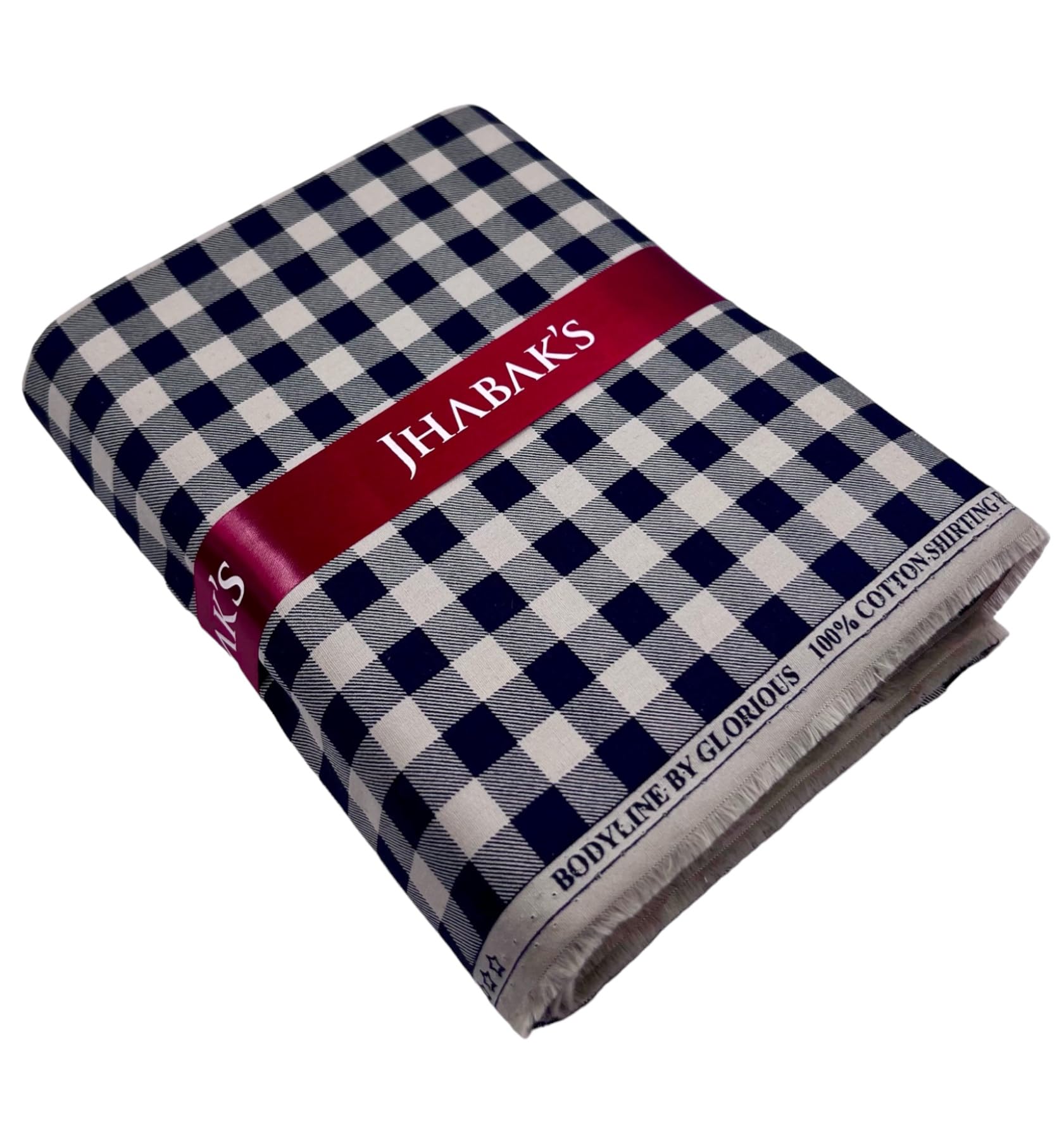 Unstitched 100% Pure Cotton Checks Shirt Fabric - 1.60 Meter Shirt Piece - 2.10 Meter Kurta