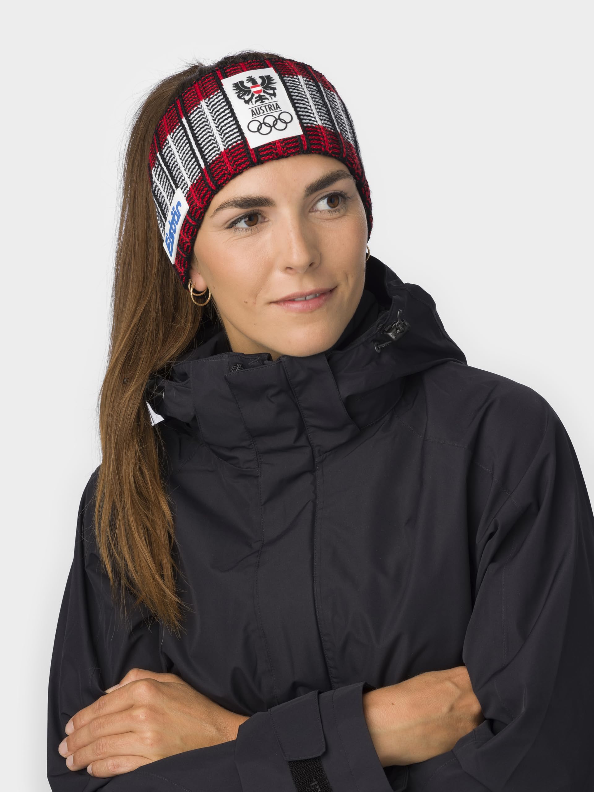 Eisbär Stirnband Herren & Damen Cortina Rot - Merino Headband für Frauen - Haarband mit Fleece schützt vor Kälte und Wind - Haube gefüttert weich warm aus Österreich