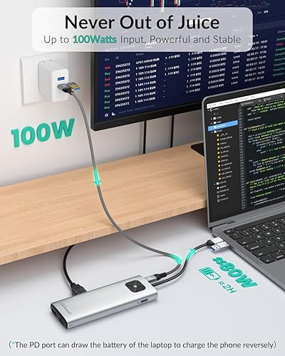 Miniatura 5 de GiGimundo LK10 USB3.0 Displaylink Docking Station Dual 4K 60Hz para M1 M2 M3 MacBookPCportátil, adaptador DisplayLink portátil con 3 puertos USB3.2,