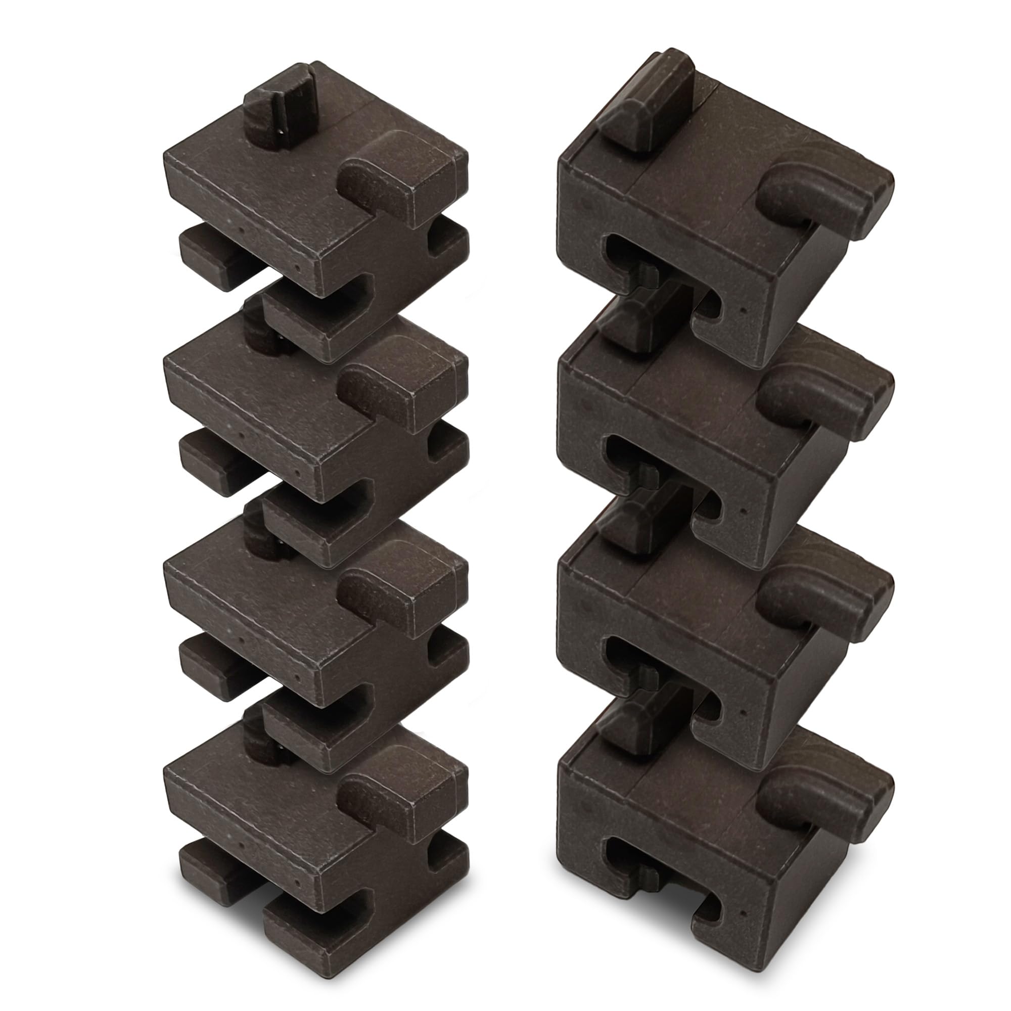 VIOKS 8x Schienen Befestigung Backofen Ersatz für Bosch Siеmens 637802 | Buchsenset, Rechts Links Vorne Hinten, ersetzt 00637802 633641 00633641 633642 00633642, für Zubehörhaltegitter