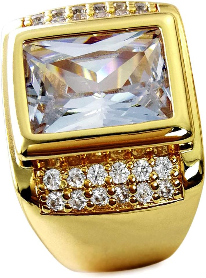 Wayne-Size 8-15 Jewelry Man's AAA Sapphire 18K Gold Filled Ring R199