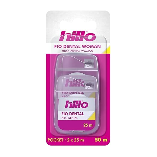 Hillo Fio Dental Woman de Bolso, 2 Unidades de 25 Metros, Portátil e Prático para o Dia a Dia, Nosso Fio Tradicional Voltado para Elas