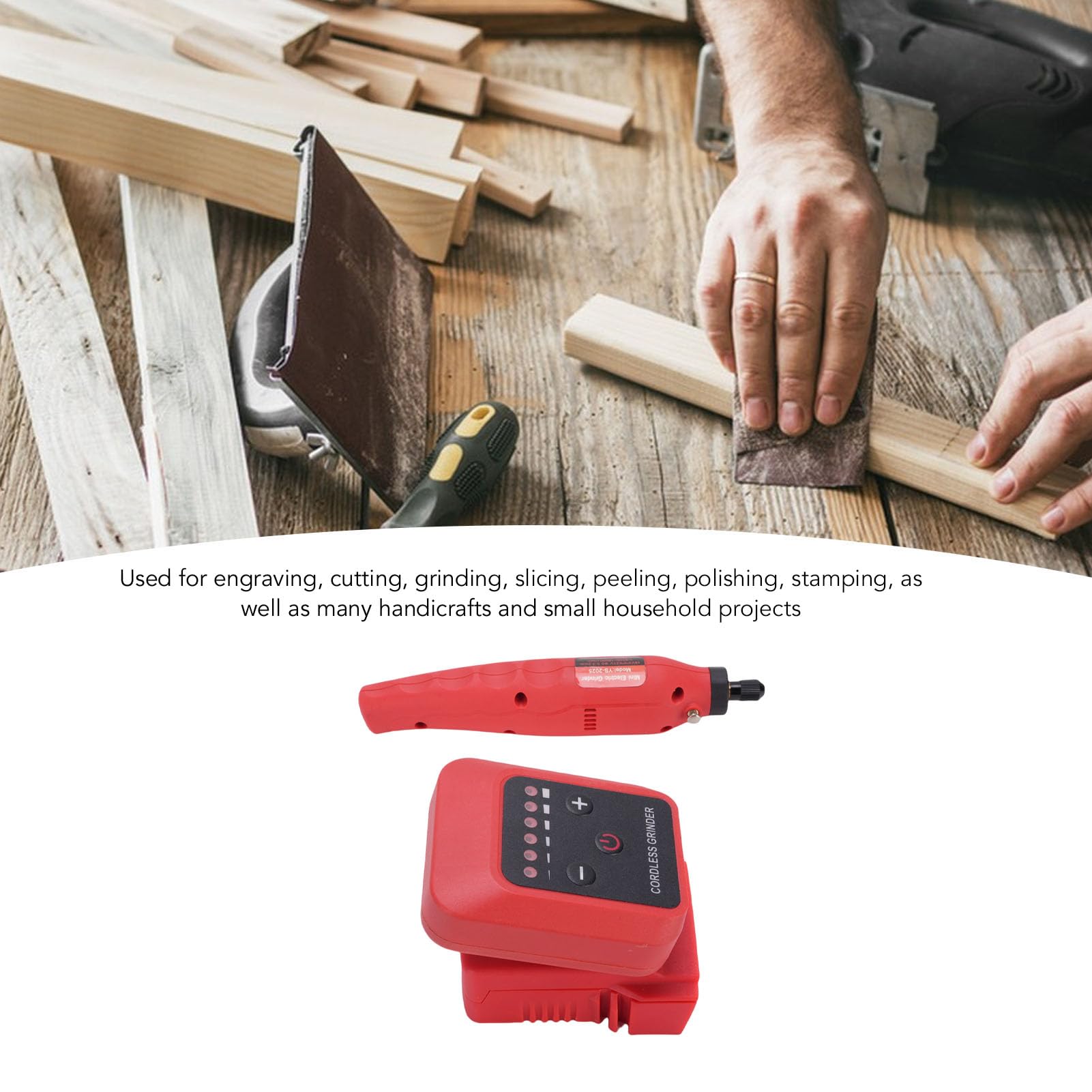 Kit de herramientas rotativas inalámbricas de 10V con 42 accesorios, miniamoladora troqueladora de 5 velocidades para grabado, corte, pulido y lijado