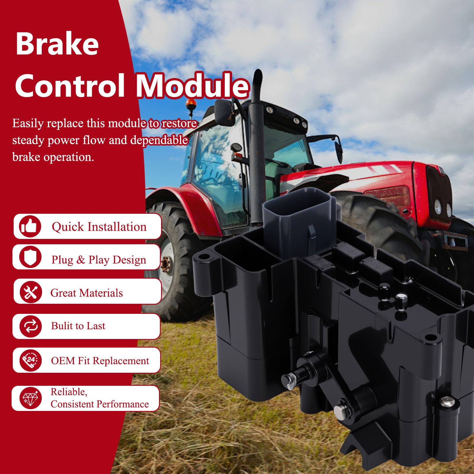 Conjunto de módulo de control de freno 121-3017, 115-9660, 120-7144, compatible con Toro Timecutter y Quest E. Conjunto de caja de freno de repuesto para cortacésped modelo 2012-2014