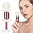 Falliny Retractable Kabuki Makeup Brush, Travel Face Blush Brush, Portable Powder Foundation Sunscreen Brush with Cover for Blush, Bronzer, Buffing, Flawless Powder Cosmetics