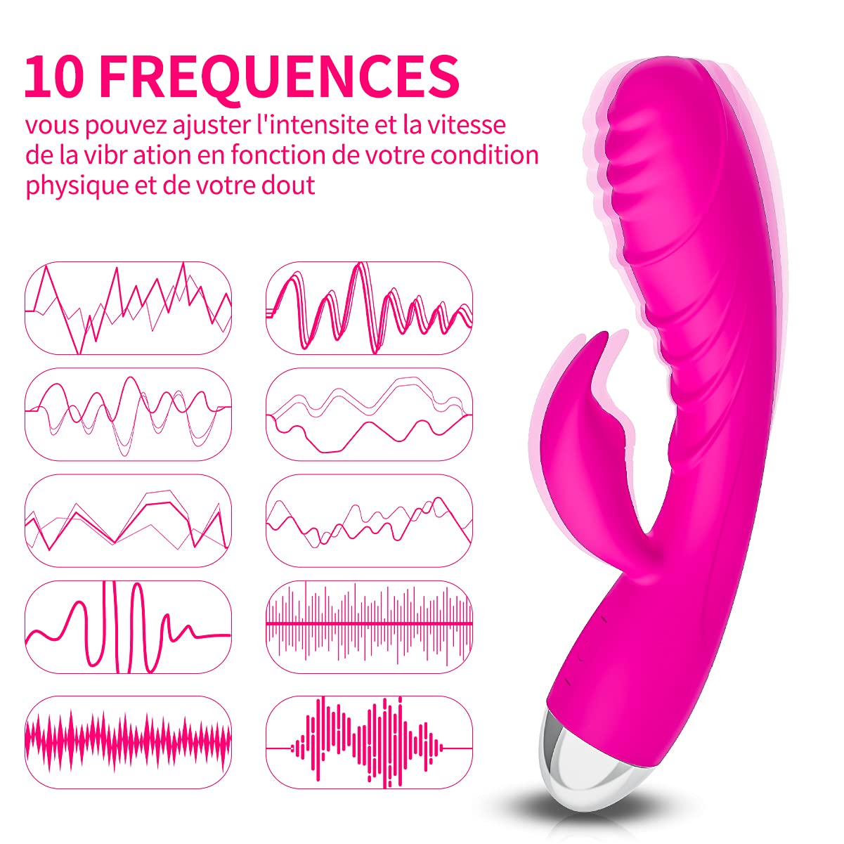 Vibrador Vibradorador Mujer Juguetes Eroticos Vibradores mujer Con 10 modos Consoladores.. para mujer con Vibración Juguetes Eróticos para Pareja Sexuales Vibradorador Clitoris Carga USB impermeable