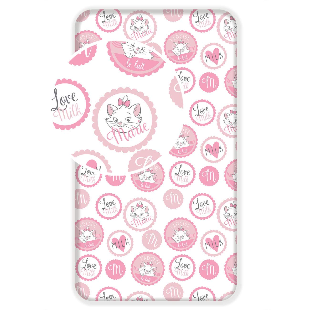 Jerry Fabrics Set copripiumino Marie Aristocat, 3 pezzi, rosa