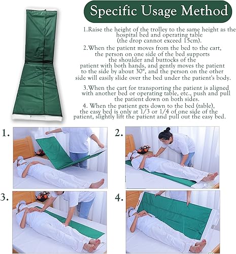 Miniatura 5 de Tabla de rodillo de transferencia de pacientes para mudanza y transferencia de pacientes mayores encamados - Dispositivo de asistencia de hoja