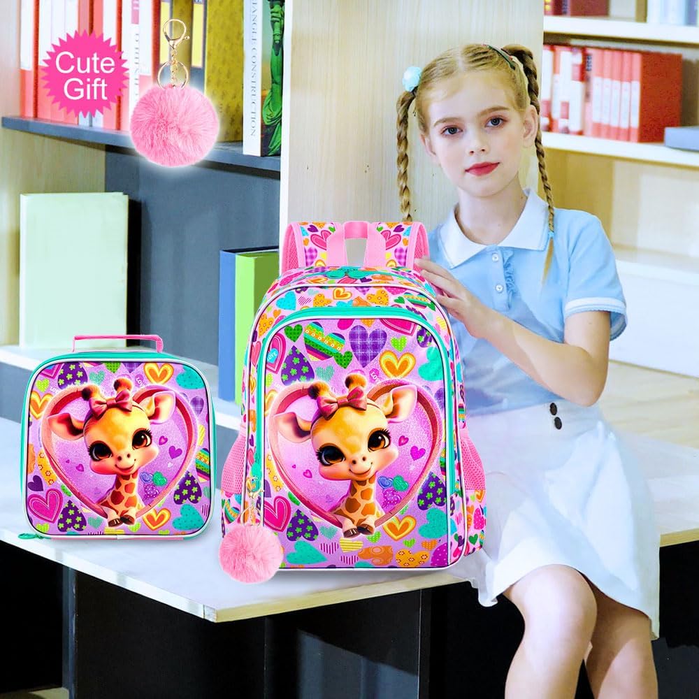 16" Backpack for Girls Boys 4-8, 3Pcs Kids Bookbag Set with Lunch Box, School Bag for Preschool Kindergarten - Image 2