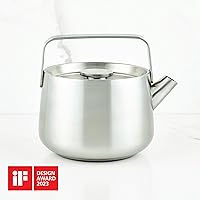 Vista 3 de KitchenAid Teteras de Acero Inoxidable con Silbido, 1.8 Litros - Acero Inoxidable Cepillado