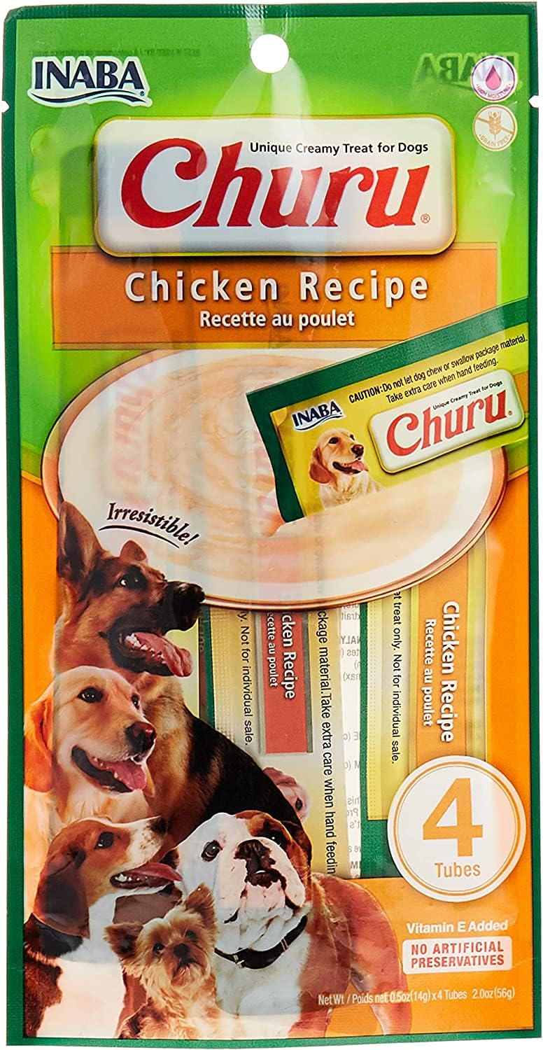 Churu Dog Petisco Para Cães Sabor Frango 4 Tubos de 14g
