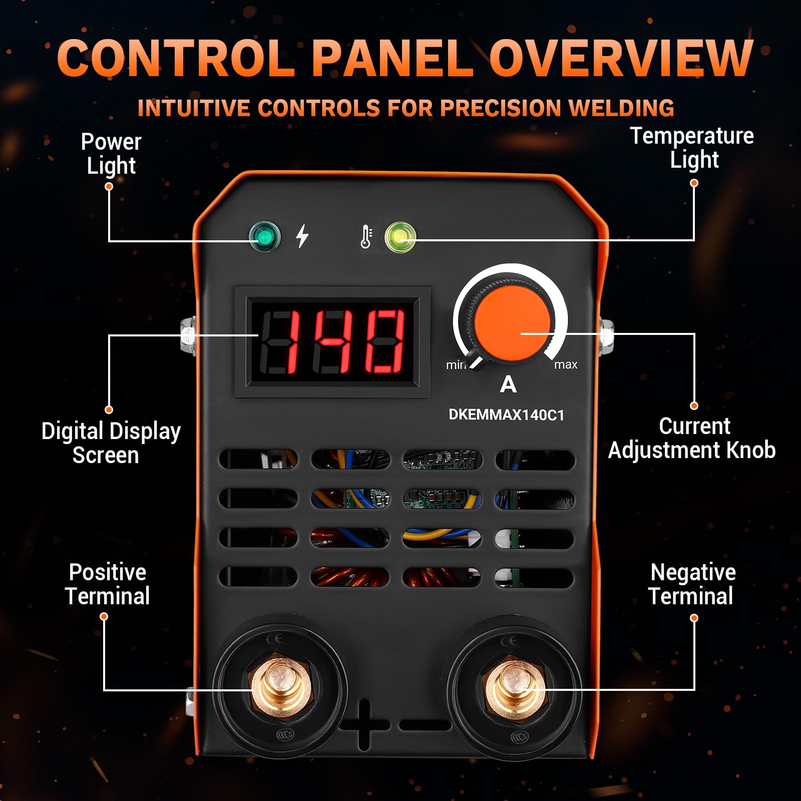 DEKO Saldatrice Inverter Elettrodo 220V 140A MMA ARC Welder Portatile