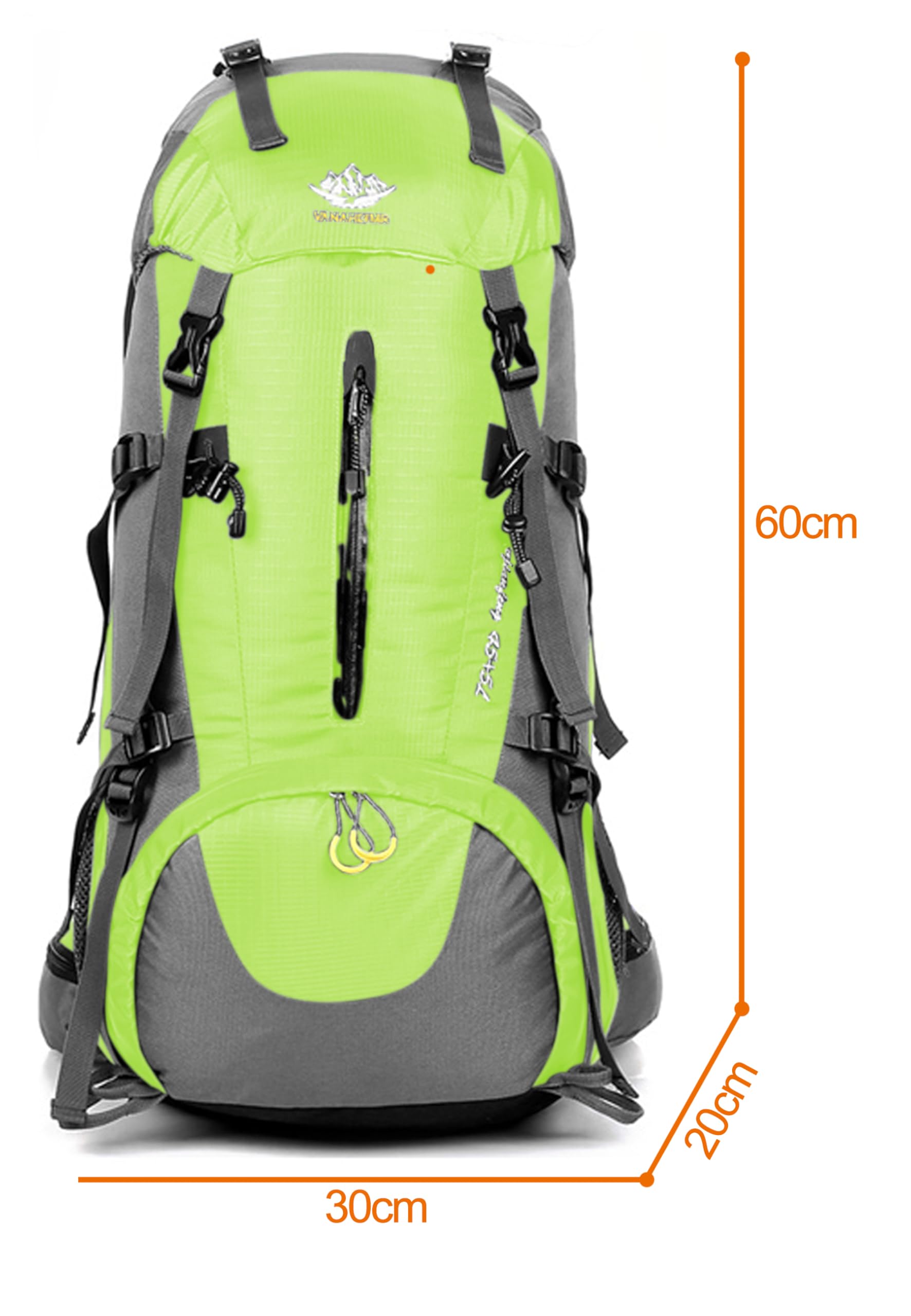 Maity Leichter Wanderrucksack 50L multifunktionaler schwarzer Wandercamping Outdoor kleiner Rucksack Männer und Frauen atmungsaktiver wasserdichter Rucksack für Wandern