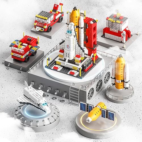 ENHANA Juego de bloques de construcción de tanque armado militar 6 en 1, kits de construcción de tanques de batalla principal del ejército,