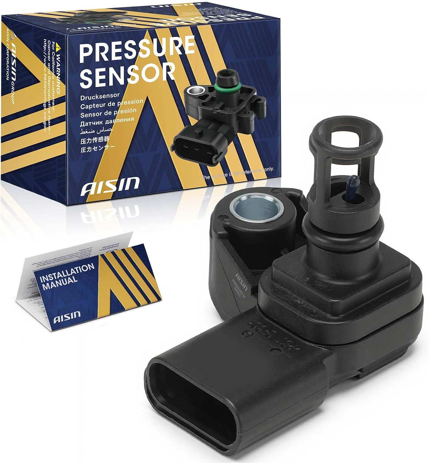 AISIN AFTERMARKET PRSGM-00127 Manifold Absolute Pressure (MAP) Sensor - Compatible with Chevrolet Silverado 2500 Silverado 3500 Silverado 4500 Silverado 5500 HD Trax - 1.4L 1.5L 1.6L 6.6L