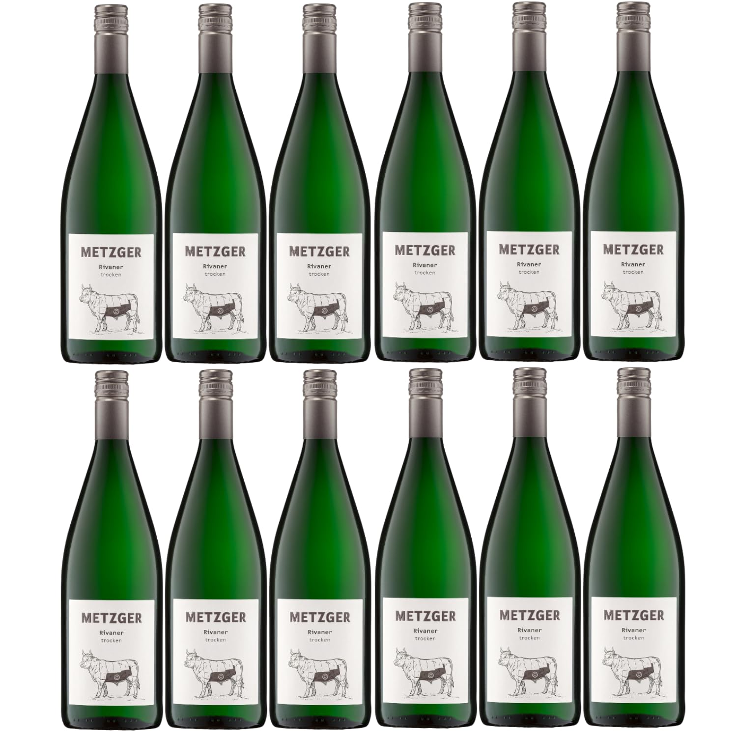 Weingut Uli Metzger Rivaner trocken Weiß Deutschland inkl. FeinWert E-Book (12 x 1l)