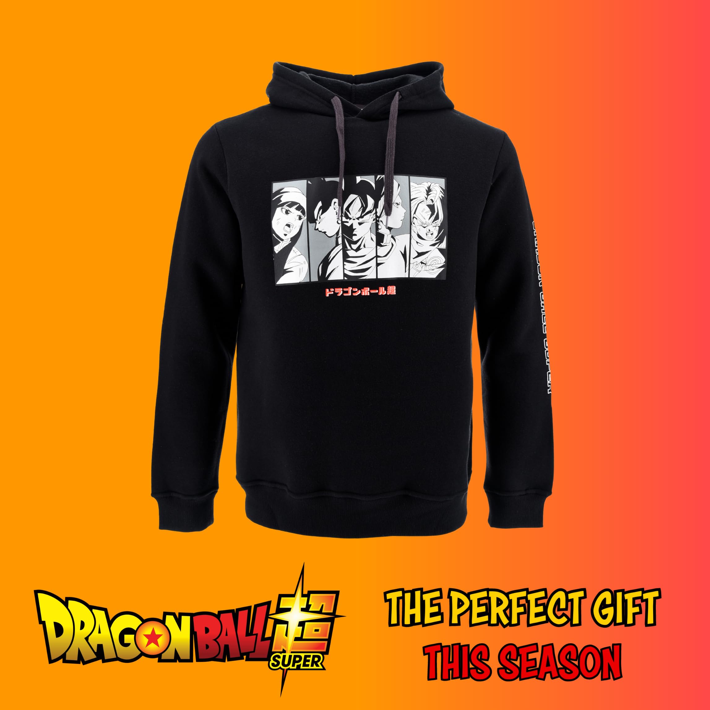 Dragon Ball Z Sudadera para Hombre, Sueter Diseño Goku Clasico, Sudadera con Capucha, Regalo para Hombres y Adolescentes