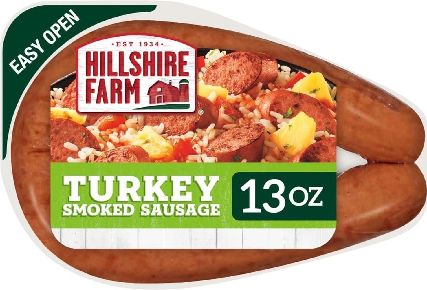 Hillshire Farm Turkey Smoked Sausage, 13 oz | Fully cooked; ready in minutes; great for grilling & cookouts