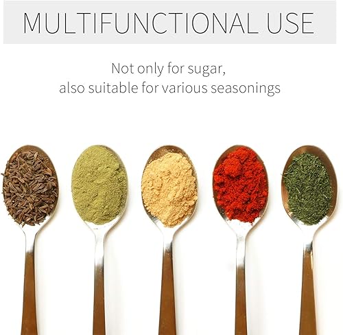 Miniatura 6 de Kitchenexus Azucarero grande de acero inoxidable con tapa y cuchara de azúcar para cocina y hogar azucarero en forma de manzana 11 oz/11.0 fl oz