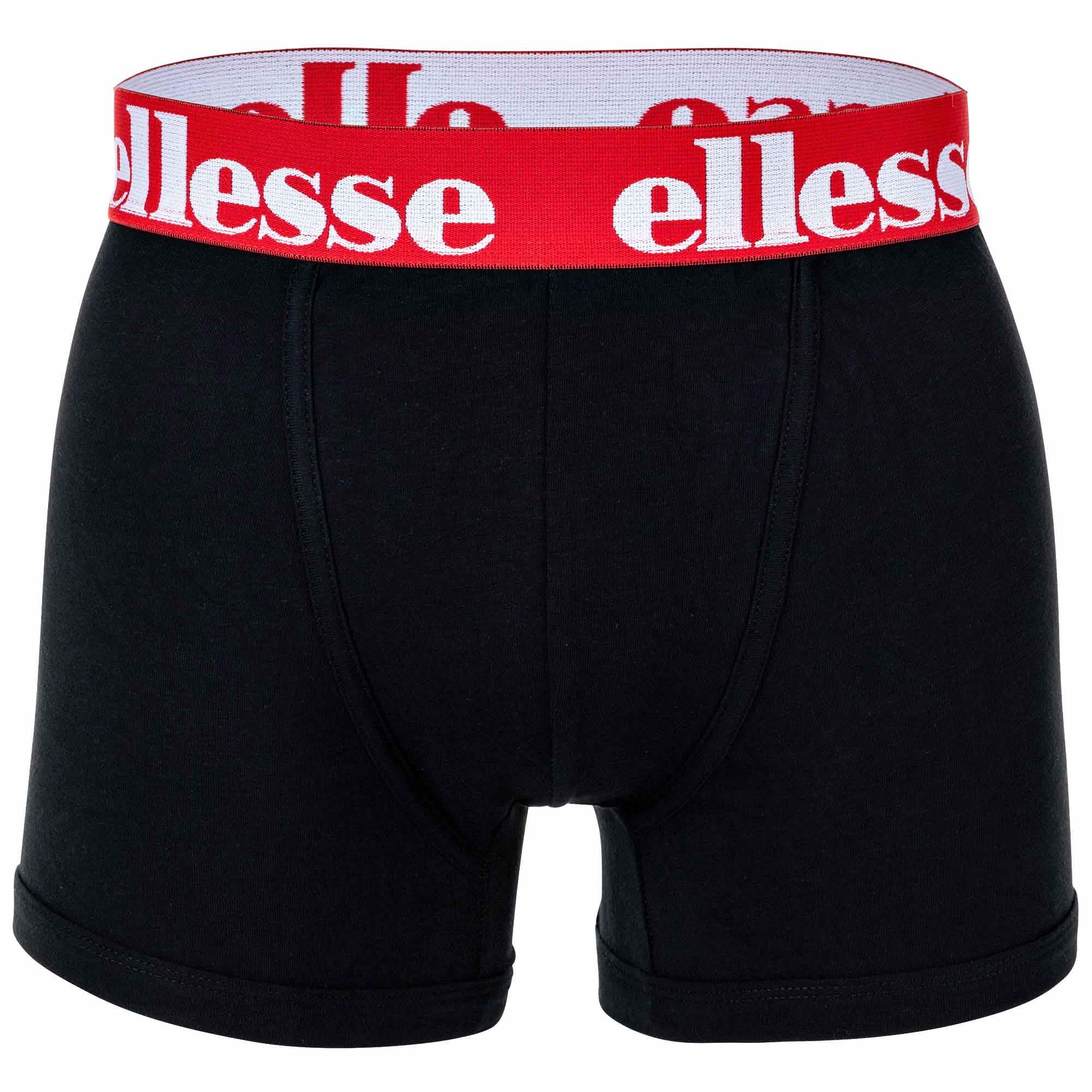 Ellesse Yema Calzoncillos tipo bóxer para hombre, paquete de 7 unidades, con logotipo, sin bragueta, algodón elástico