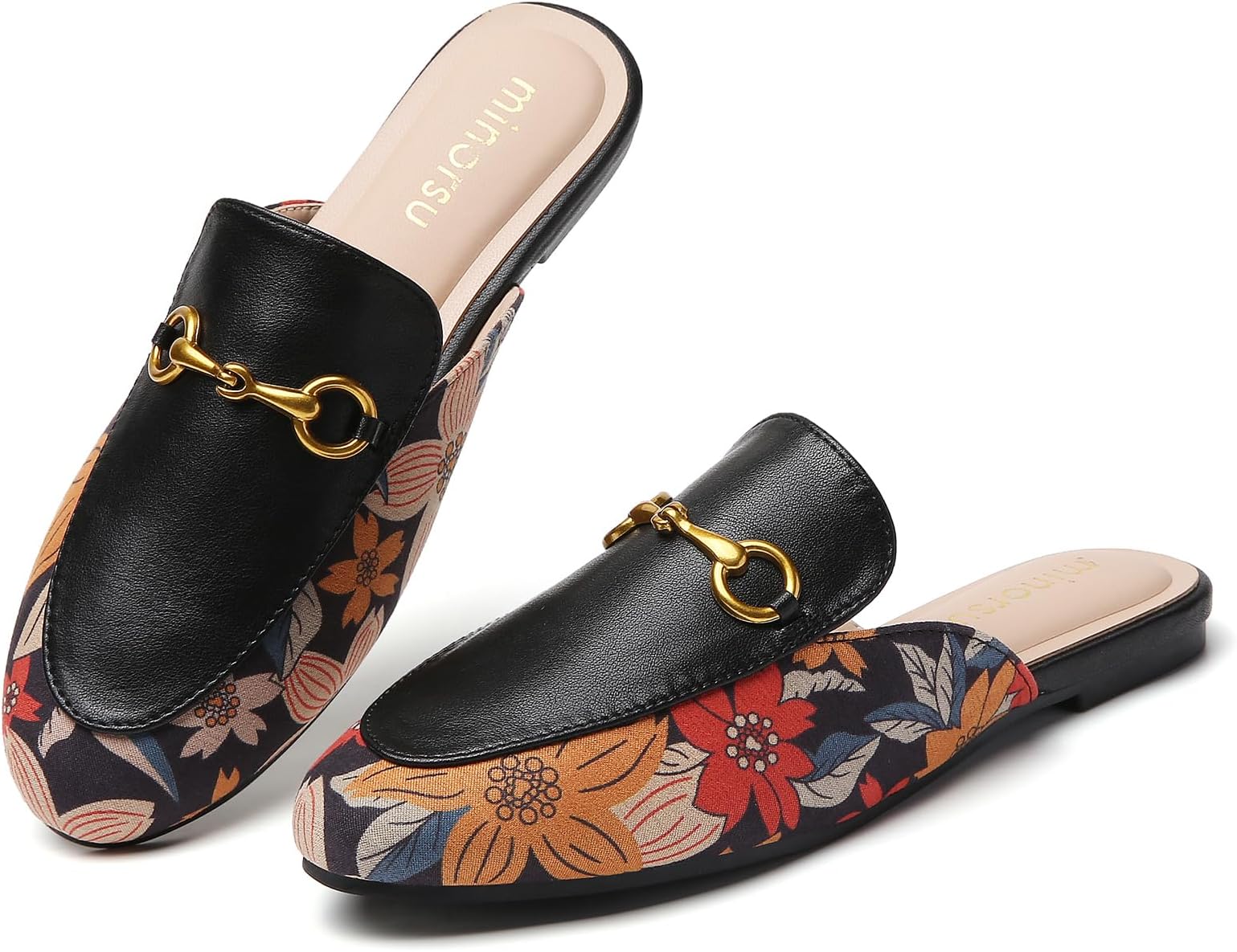 Minorsu Buckle Mules for Women