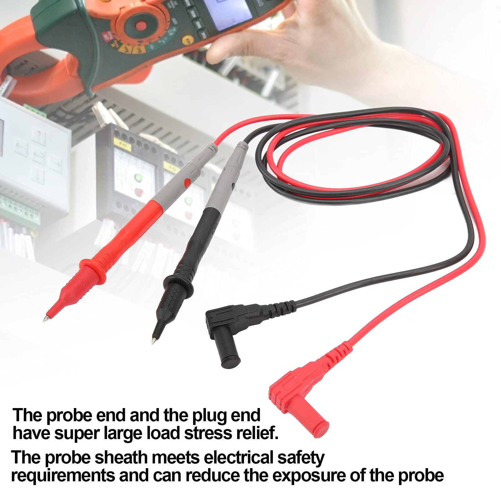 10er-Set Zangen-Multimeter-Messleitungen mit Schutzkappen, benutzerfreundliche Funktionen für den Außenbereich (UA026(20A/1KV))