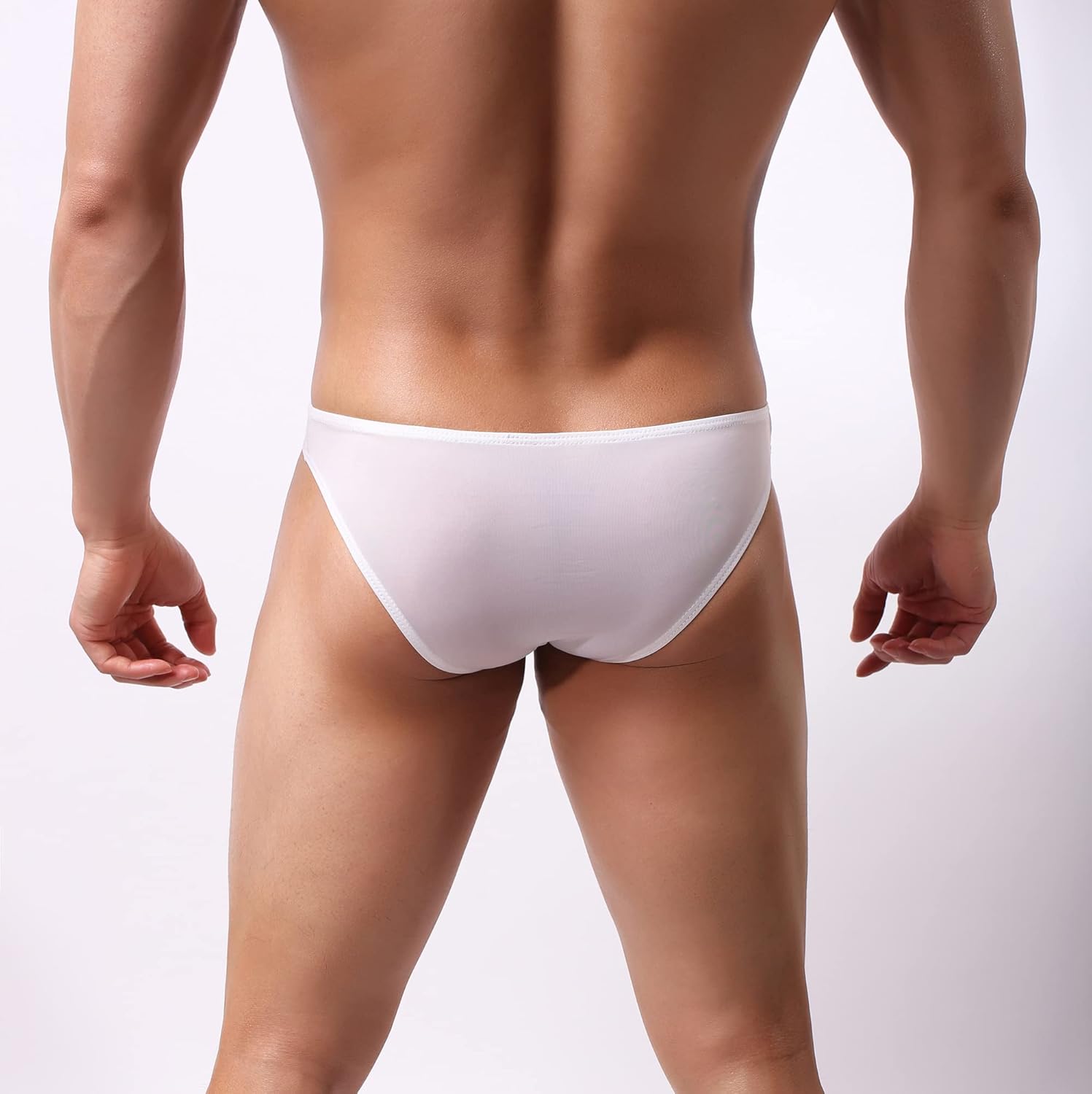 Men's Smooth Underwear Open Pouch Comfort Bikini Briefs Underpants - Image 3