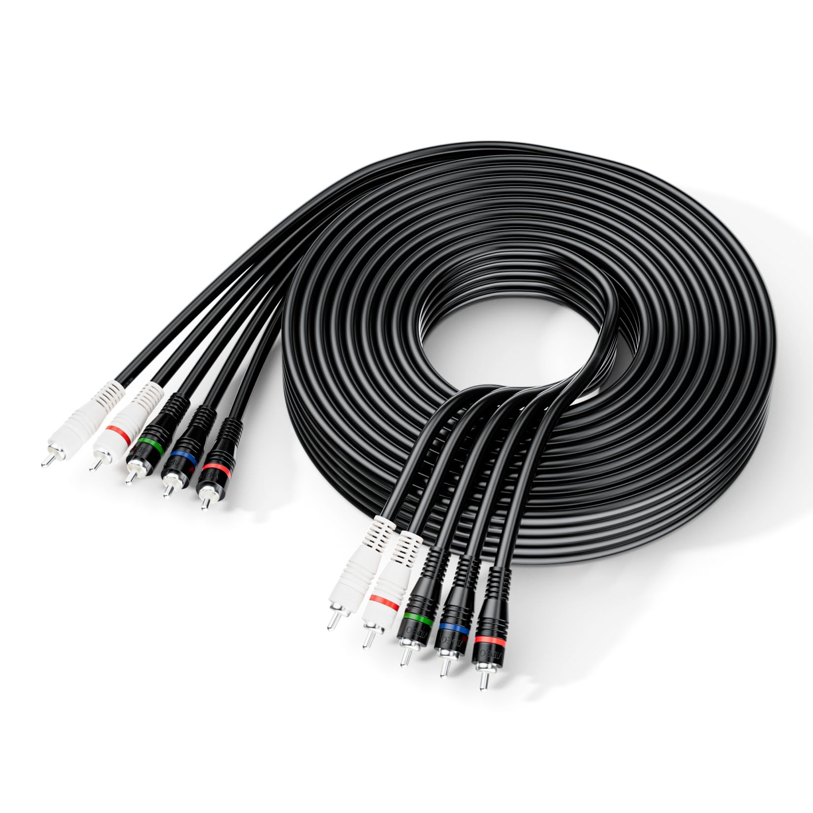 5 cavi RCA da 1,8 m, cavo splitter RCA audio video YPbPr RGB AV cavo 1080i maschio/maschio per DVD, STB, TV Box, HDTV, 1,8 m