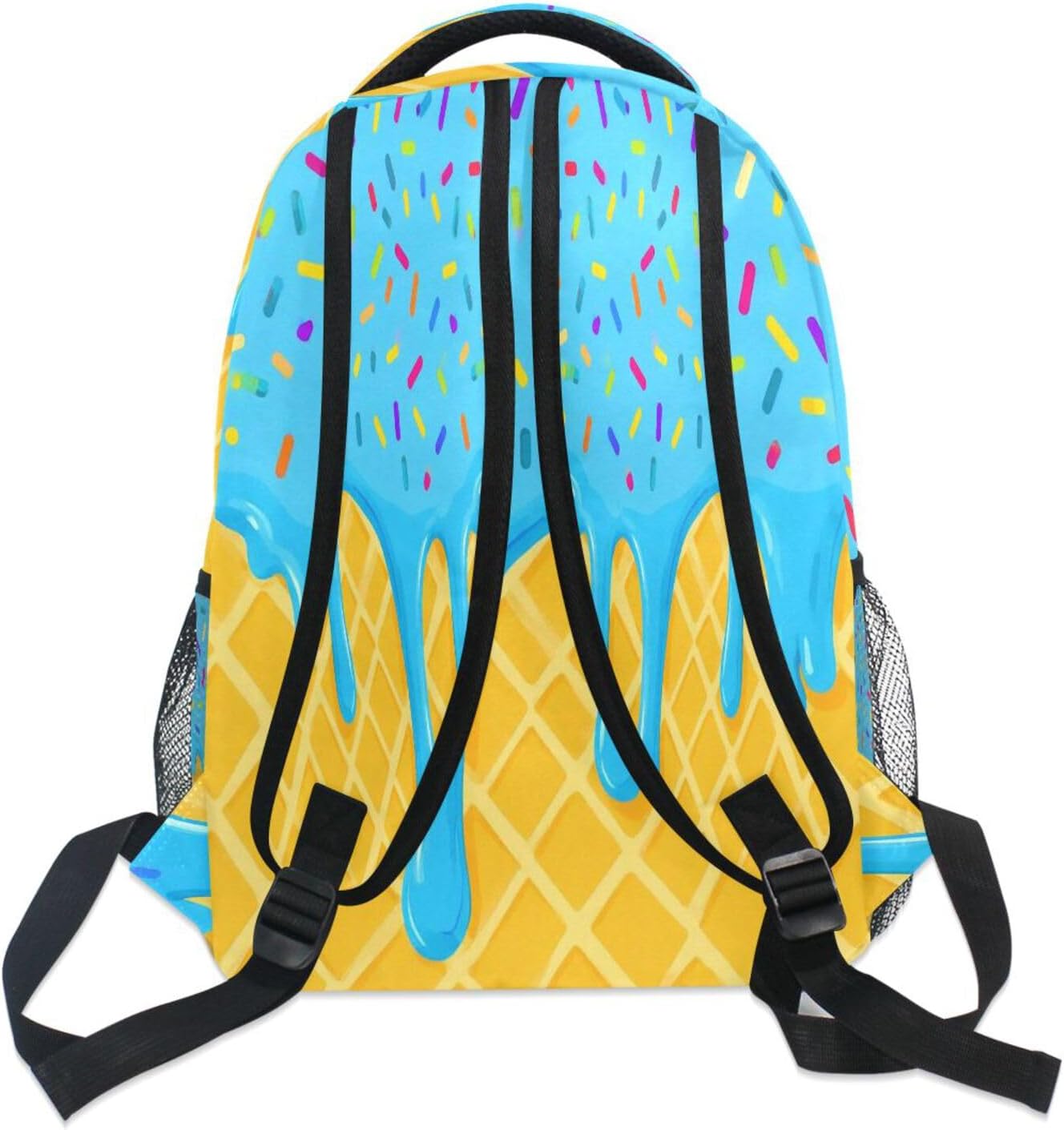 QUGRL Blue Ice Cream Drip Backpack for School Girls Boys Summer Large Bookbag Laptop Computer Hiking Travel Bag Casual Daypack Elementray Schoolbag for Teens Adult 16 Inch - Image 7