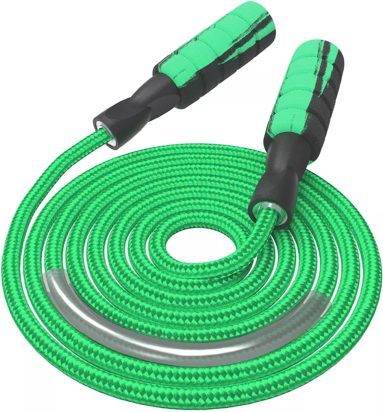 Cuerda de saltar de algodón ajustable con peso para mujeres, adultos y niños, cuerda de saltar atlética para fitness, ejercicio (rosa)