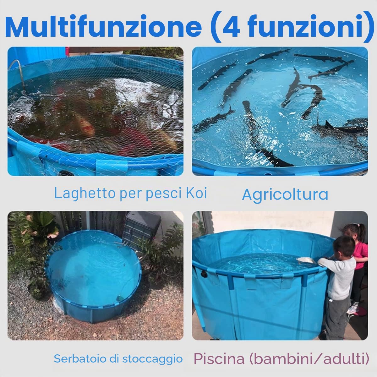 Piscina Fuori Terra/ Telaio Acciaio 1m 1.5m 2m 2.5m 3m 4m 5m 6m 7m 8m 9m 10m Diametro Piscina Rotonda Fuori Terra, Gonfiabile Profondo 60 80 100 120cm Extra Large Frame Pool / Piscine Incorniciate ( C