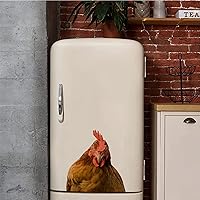 Vista 4 de AHNNER Divertidas calcomanías de pared de pollo de vinilo con aspecto de gallina grande, calcomanías de pared divertidas para cocina, dormitorio